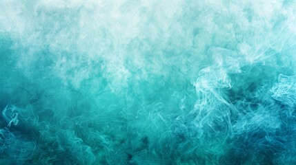   A blue-green backdrop with copious smoke rising from both its top and bottom