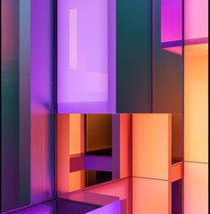 abstract background with generative aesthetics in luminescent gradient colors