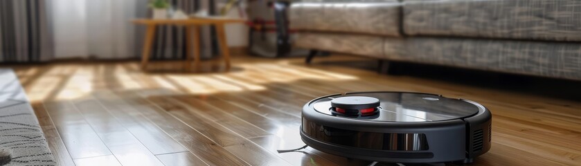 Robotic vacuum cleaners automate home cleaning, navigating independently around furniture to keep living spaces dustfree without human intervention