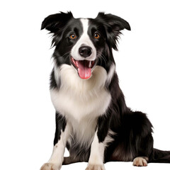 Border Collie Cute dog on a transparent background