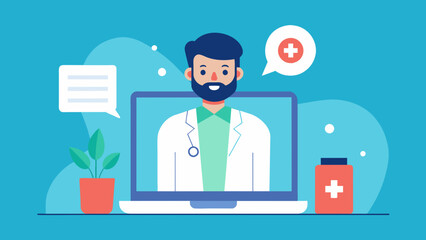 Healthcare concept.Vector art of consult with doctor on mobile and online medical concept illustration .