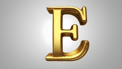 Letter E Made Of Gold Upscaled 3