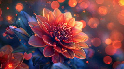 Vibrant flower in nature symbol of love