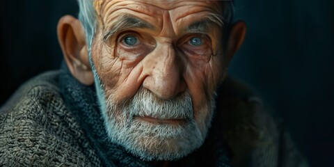 Wise Elderly Man with a Stern Gaze