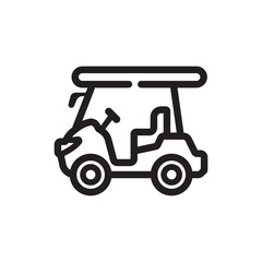 Golf car logo icon design vector illustration template