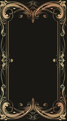 vintage decorative frame with intricate details and free space