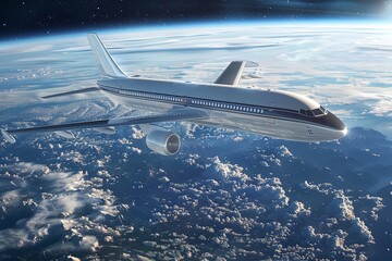 Fototapeta premium Space Tech Revolution: Aircraft Development Fueling New Business Frontiers