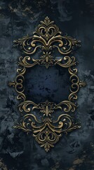 vintage decorative frame with intricate details and free space