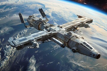 Obraz premium Galactic Domination: Pioneering Business Frontiers with Space Technology and Aeronautic Solutions