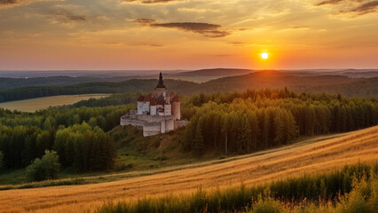 Castle In The Light Of The Setting Sun