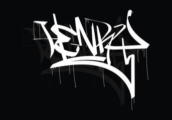 HENRY graffiti tag style design
