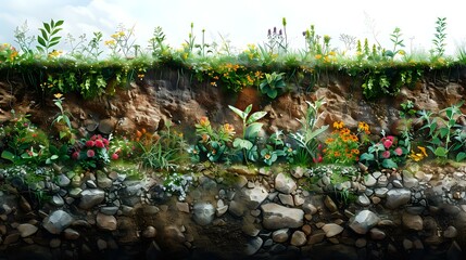 Obraz premium The Intricacies of Growth: Soil and Young Plants