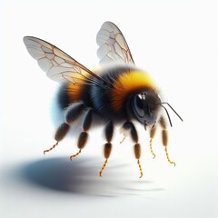 bee on white background