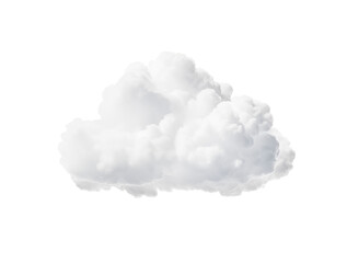 Fototapeta na wymiar Fluffy cumulus clouds on a clean isolated on a transparent background. Generative AI