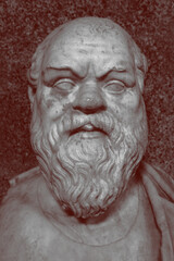 Drawing of the face of the famous Greek philosopher Seneca