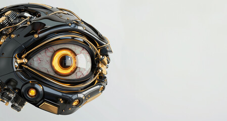 Close up of robotic eye