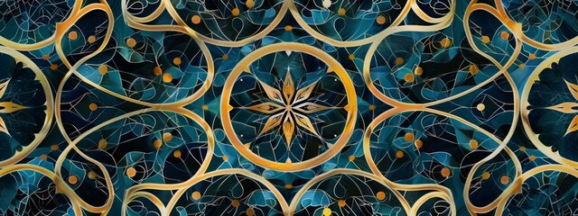 Colorful Geometric Mosaic Wallpaper Design