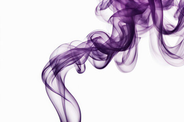 Obraz premium purple smoke on a white background, abstract green smoke swirling on a white background, fire smoke