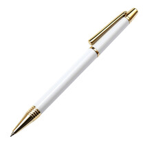 Naklejka premium White Color Pen on transparent background. Ai generated