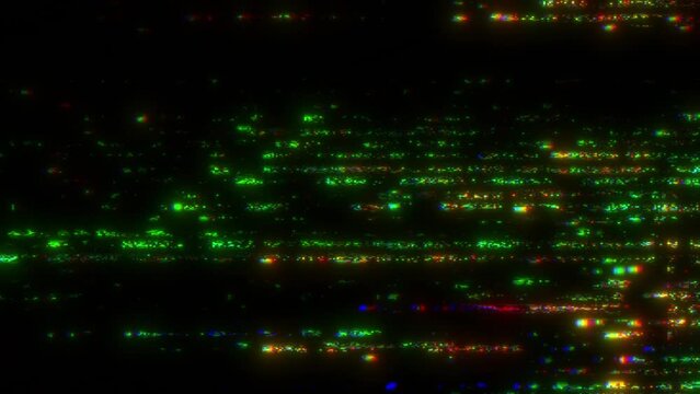 Glow colored glitch artifacts. CRT digital noise. Looped overlay