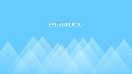 Light blue abstract background with white triangular pattern, pyramid or mountain peak shape, modern geometric banner