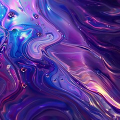 Obraz premium abstract liquid background with iridescent colors and beautiful shinny finish