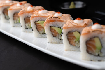 sushi on a plate