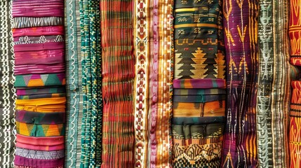 Textiles background: Handwoven unique pattern from Southeast Asia.
