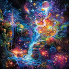 Astral Reverie Captivating Abstract Space Art 