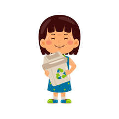 Kids celebrating Earth Day vector illustration