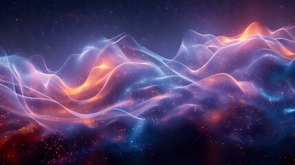 Futuristic Serenity: Abstract Landscape of Color and Motion