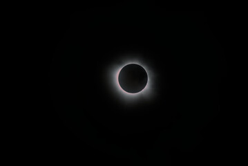 Peak moment of total solar eclipse 2024