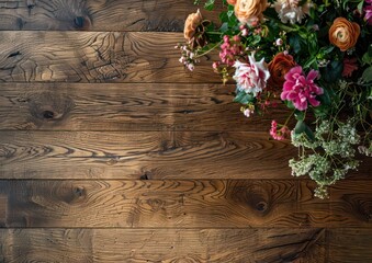 oak worktop table in top down view, realistic and natural