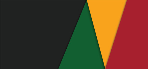 June Teenth or Black history month background , Abstract colorful background with yellow green and red colors 