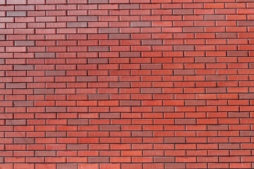 Obraz premium Red Brick wall. Construction abstract background.