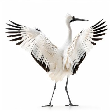 recommend clip art: a large white bird with black wings spread out