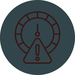 Speed Limit Grey Red Line Circle Icon Line Circle Icon