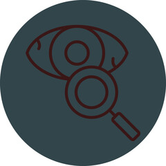 Eye Test Grey Red Line Circle Icon Line Circle Icon