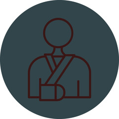 Injury Grey Red Line Circle Icon Line Circle Icon