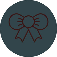 Bow Grey Red Line Circle Icon Line Circle Icon