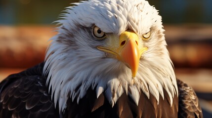 Obraz premium Majestic Bald Eagle Close-up.