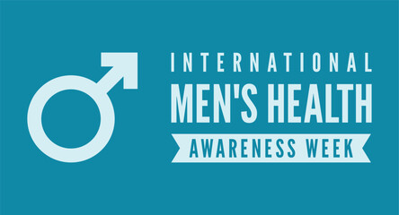 Men's health month design concept is observed every year in June, it is used to raise awareness about health care for men