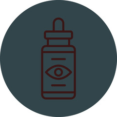 Eye Spray Grey Red Line Circle Icon Line Circle Icon