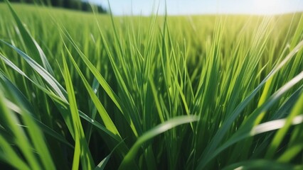 Obraz premium green grass in close-up. Background