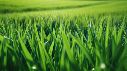 Obraz premium green grass in close-up. Background