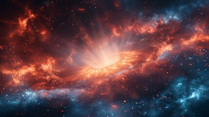 Fototapeta premium Expansive cosmic nebula with vibrant hues.