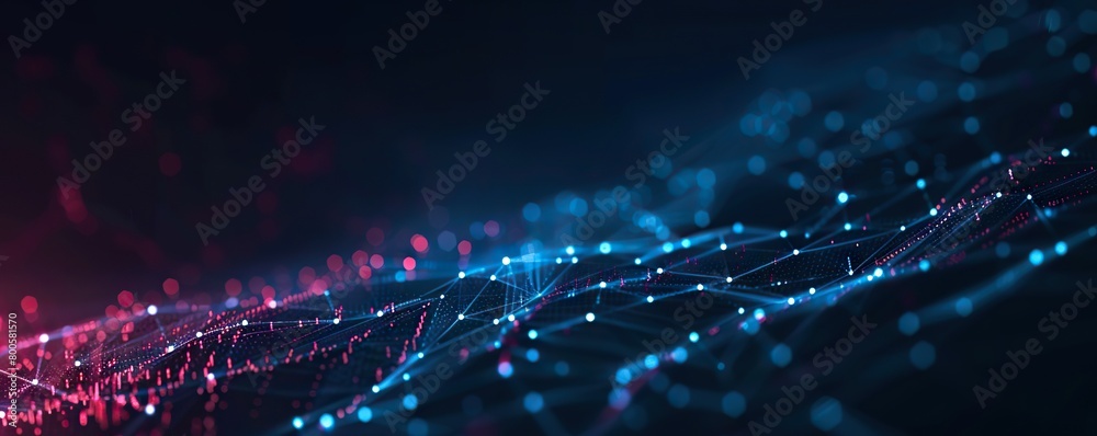 Wall mural digital abstract background. can be used for technological processes, neural networks and ai, digita