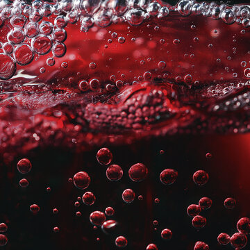 Bolhas no vinho vermelho