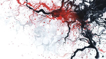neurons artistic illustration wallpaper, nice depth and colors

