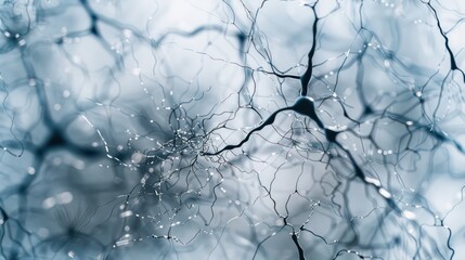 neurons artistic illustration wallpaper, nice depth and colors
